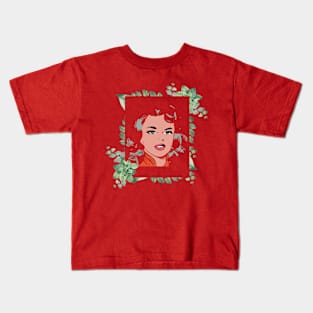 A portrait of a women Kids T-Shirt